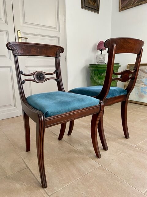 Pair of mahogany chairs XIXth century