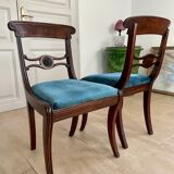 Paire de chaises en acajou XIXème siècle