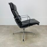 Armchair Ea 216 Eames edition Herman Miller brown leather