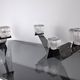 Pair of Peill & Putzler candlesticks, glass and metal, Germany, 1970