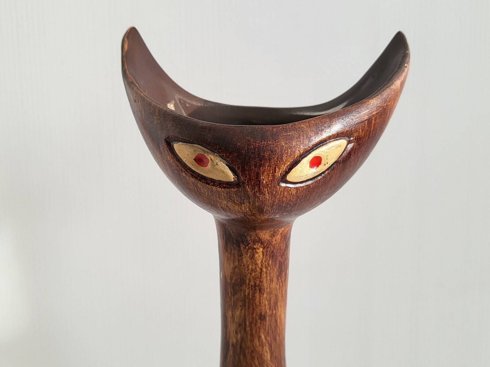 Vintage 1950 liqueur bottle chat chats ceramic 50s noyau de poissy