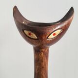 Vintage 1950 liqueur bottle chat chats ceramic 50s noyau de poissy