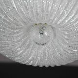 Italian midcentury Murano glass flush mount light Barovier style, 1970s