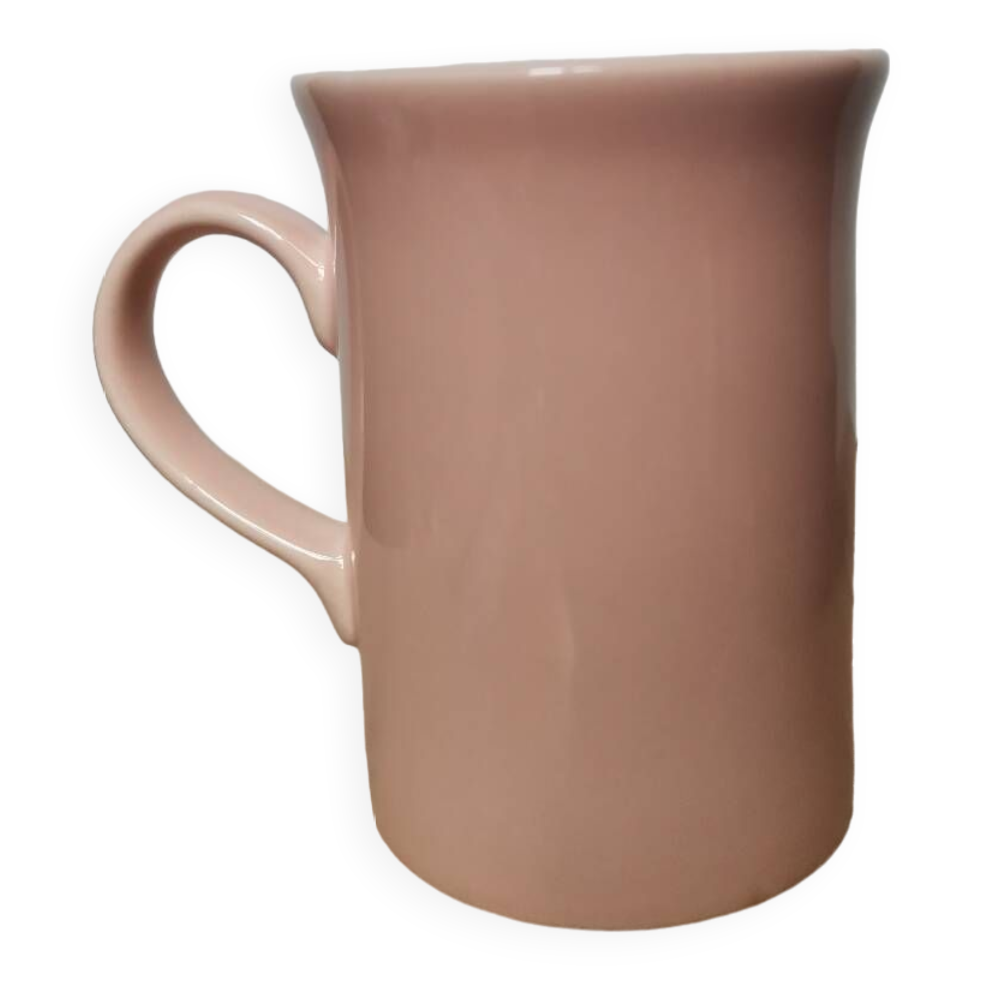 Vintage pastel salmon pink mug kilncraft stl england