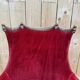 Art Nouveau gondola armchair – Carved wood & red theatre velvet – France