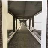 Photograph black and white silver print circa 1970 architecture