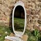 Late 19th century Portuguese wooden mirror, Bilros style - Rare
