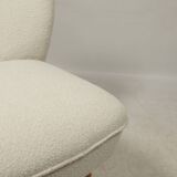Vintage cocktail chair beige boucle expo 58