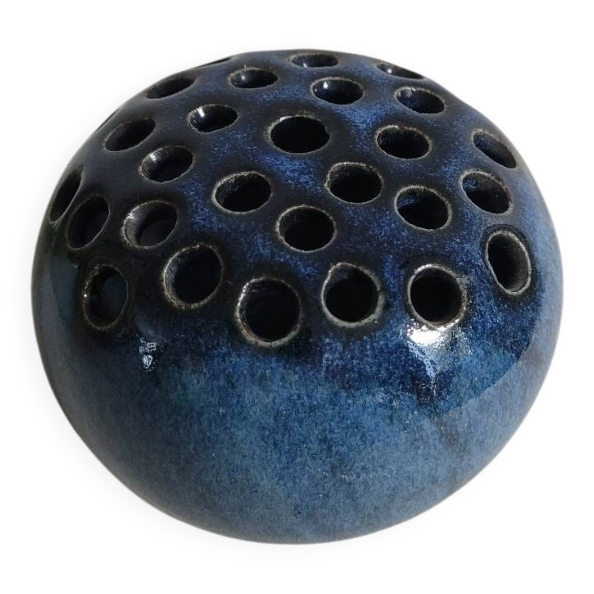 Glazed ceramic flower holder