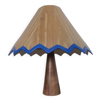Lampe "crayon" artisanale en bois et placage
