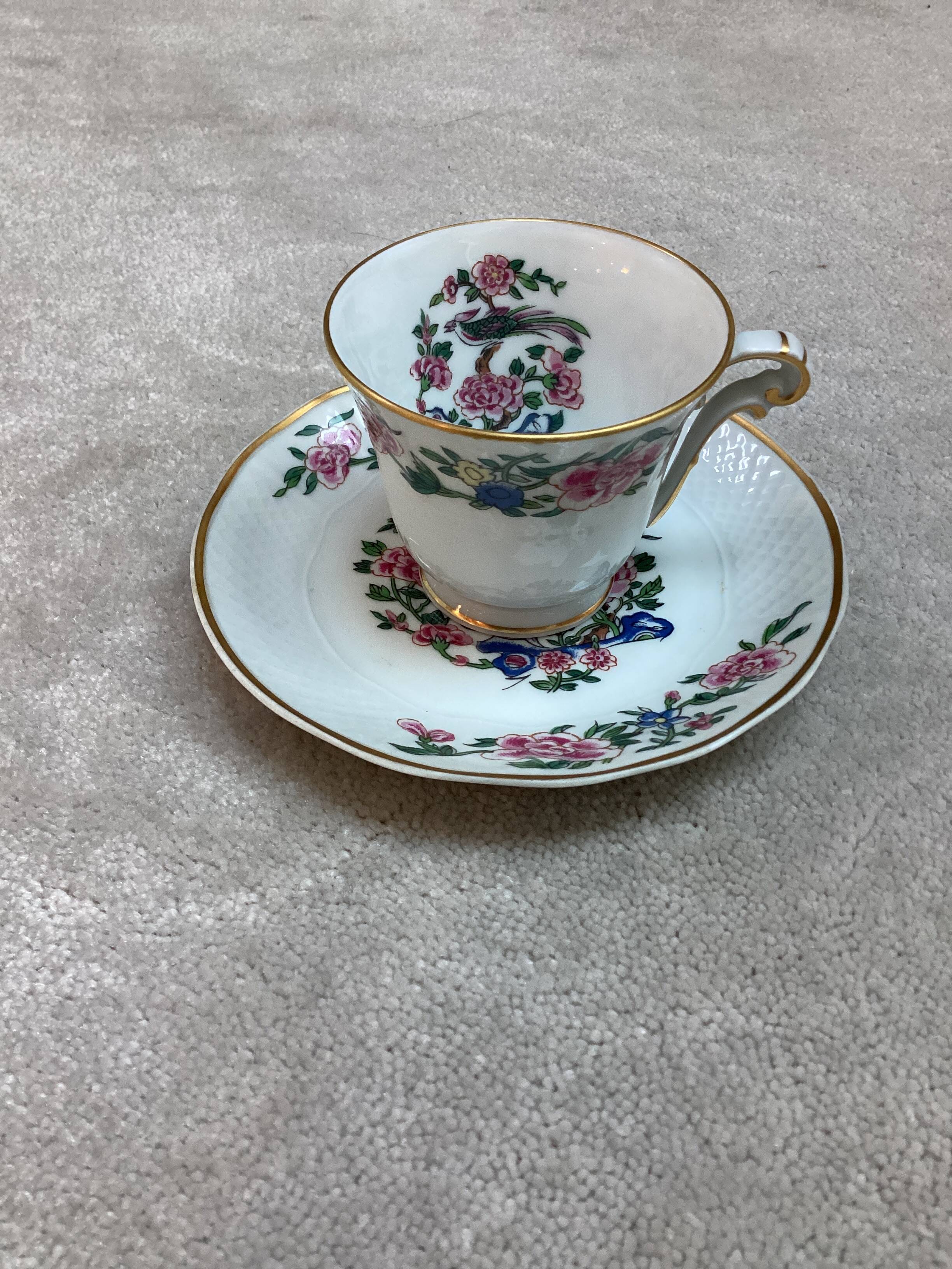 Tasses à café Bernardaud oiseaux de chine