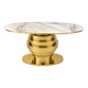 Contemporary Console Table Brass and Marble Gold