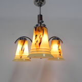 Art deco hanging lamp in glass