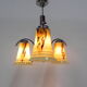 Art deco hanging lamp in glass