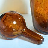 Three-sided blown glass carafe from Biot 1960s