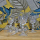 Five vintage white wine glasses 70s Luminarc