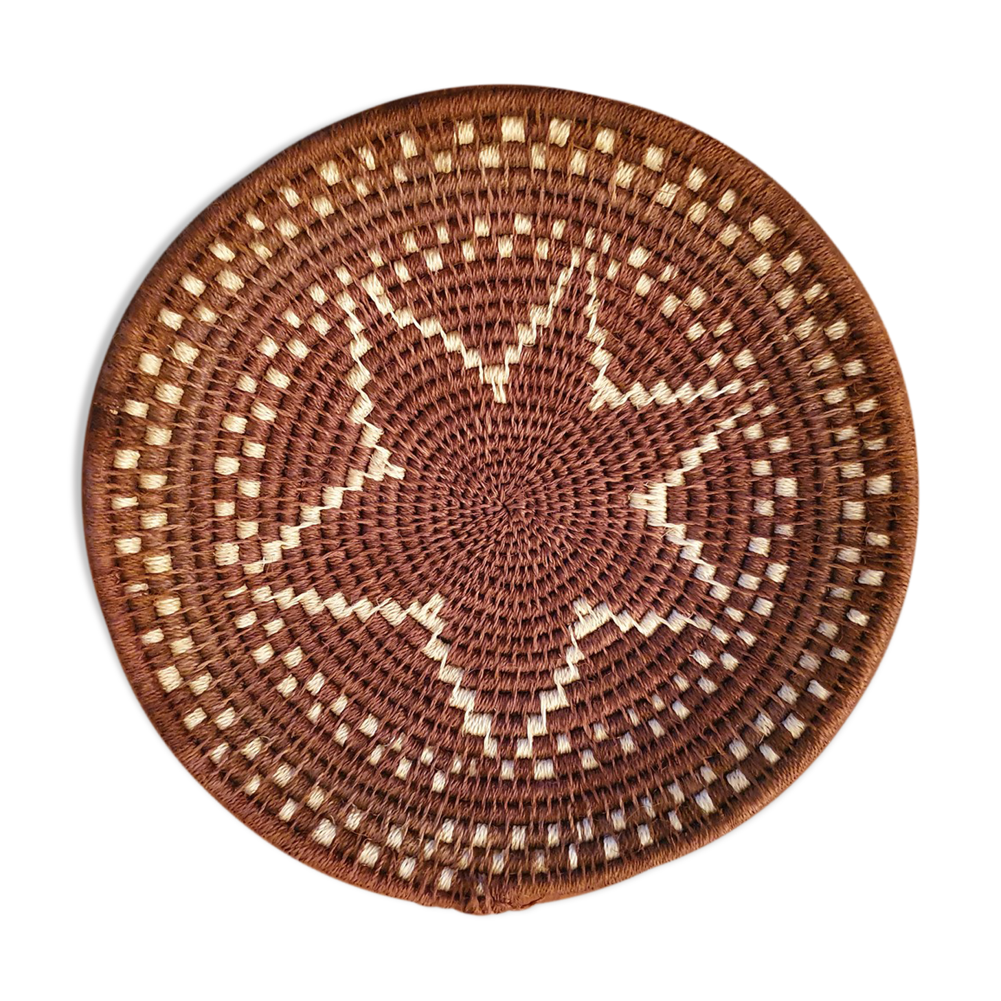 African woven wall basket  Boswana