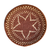 African woven wall basket  Boswana