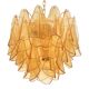 Contemporary Modern Amber "Rondini" Murano Glass Chandelier.