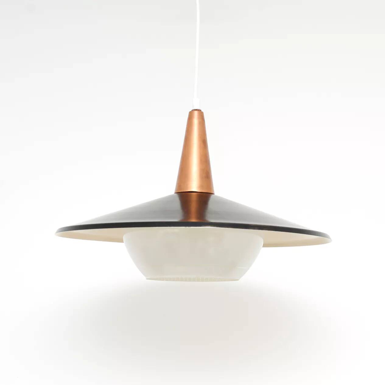 Lampe vintage en verre, Danemark années 1960