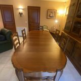 Table in solid cherry wood in Louis XV style.