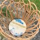 Vintage rattan and wicker plant holder