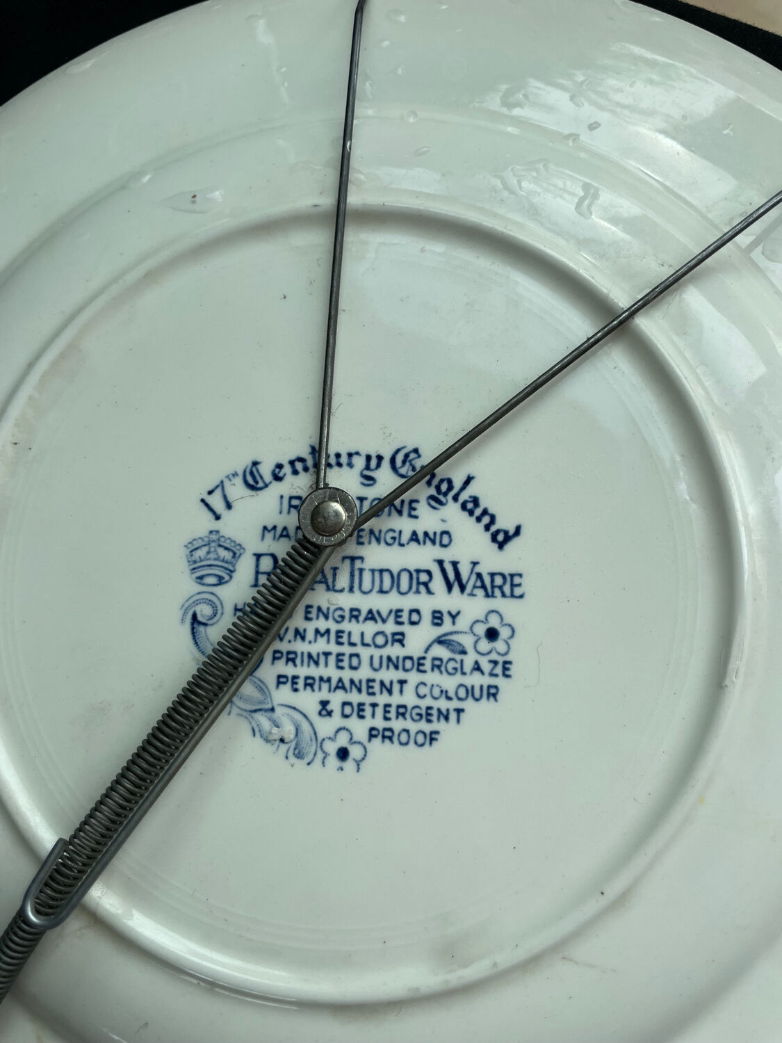 Tudor ware home décor old blue english porcelain plate