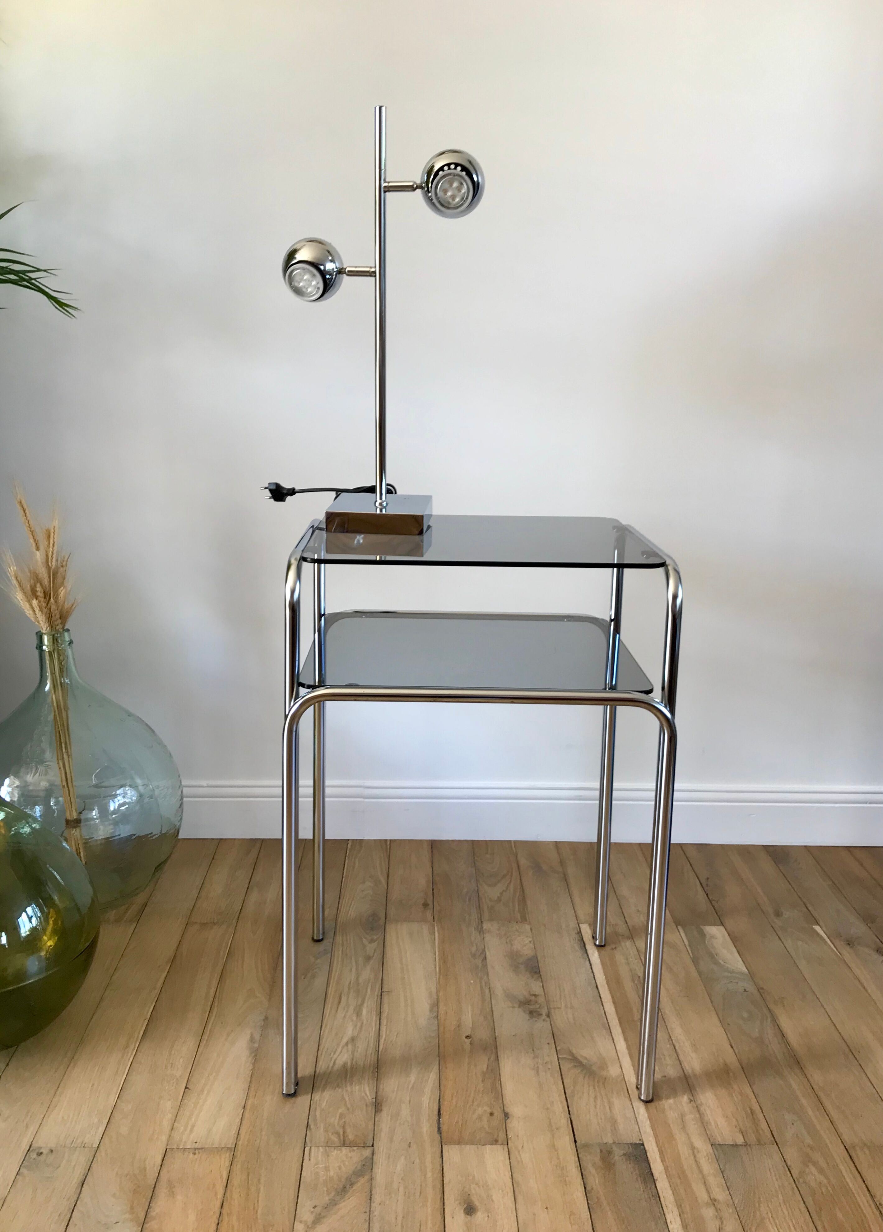 Modular eyeball lamp chrome 70s-80s