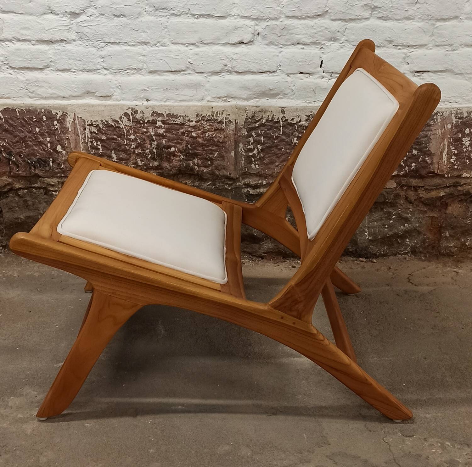 Pair of low wooden chairs