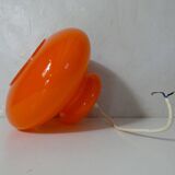 Orange glass pendant light