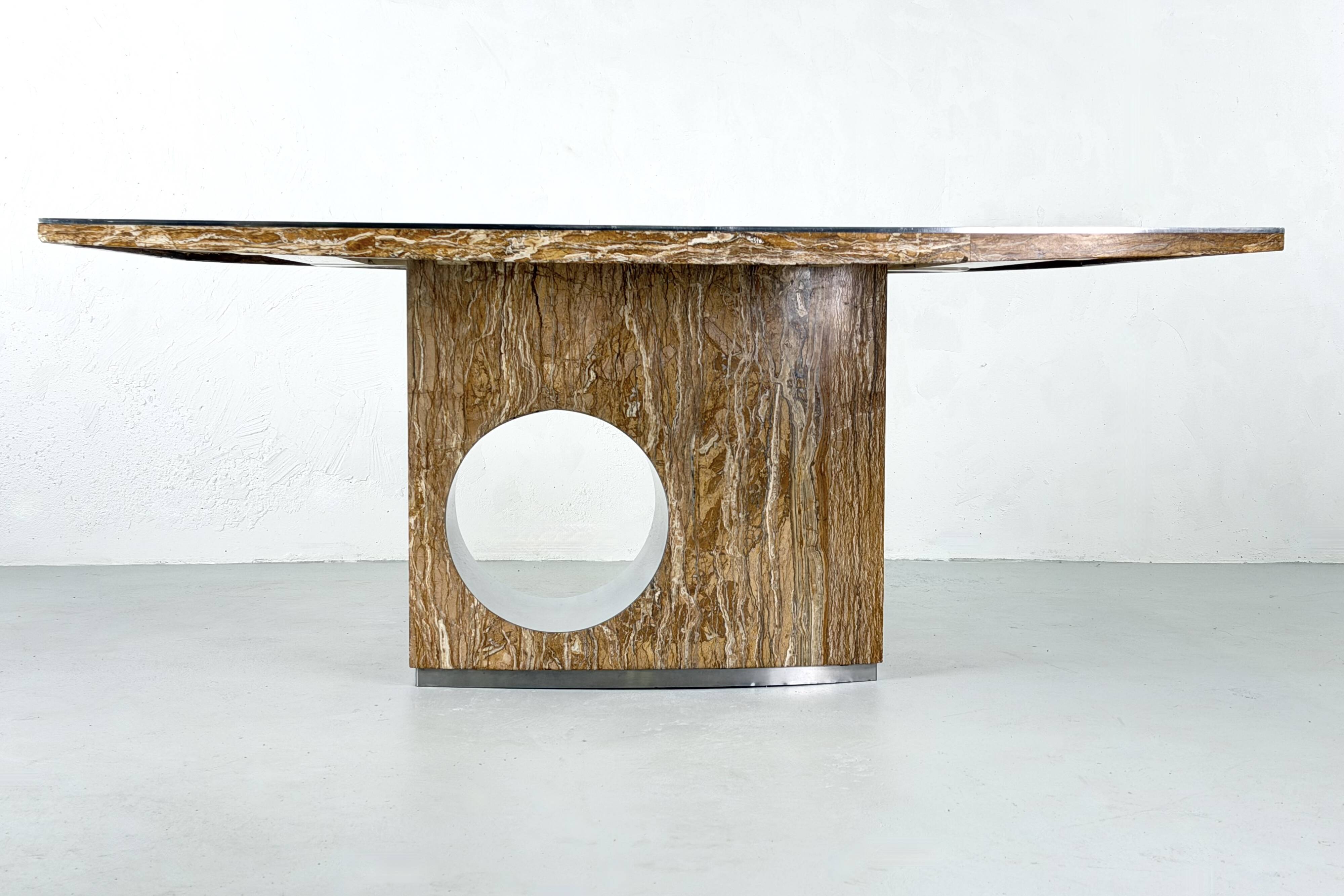 Dining table in marble by Willy Rizzo, Italy - 1960s