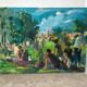 Picnic scene signed