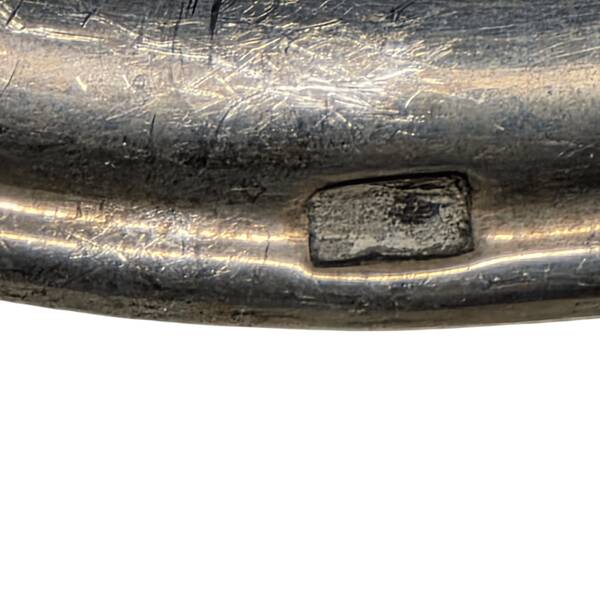 Antique German Porcelain Meissen Zwiebelmunster Teapot with silver, mid 180