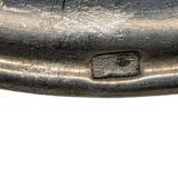 Antique German Porcelain Meissen Zwiebelmunster Teapot with silver, mid 180