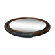 Old Round Mirror In Vintage 70s Rotin 41cm