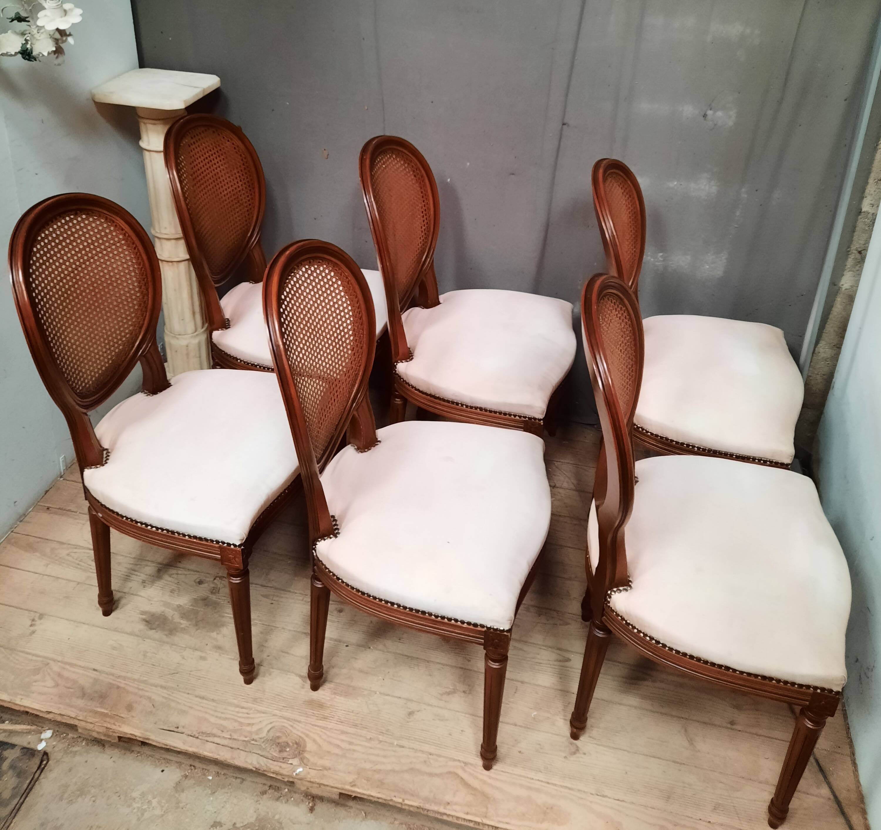 Set of 6 Louis XVI style chairs