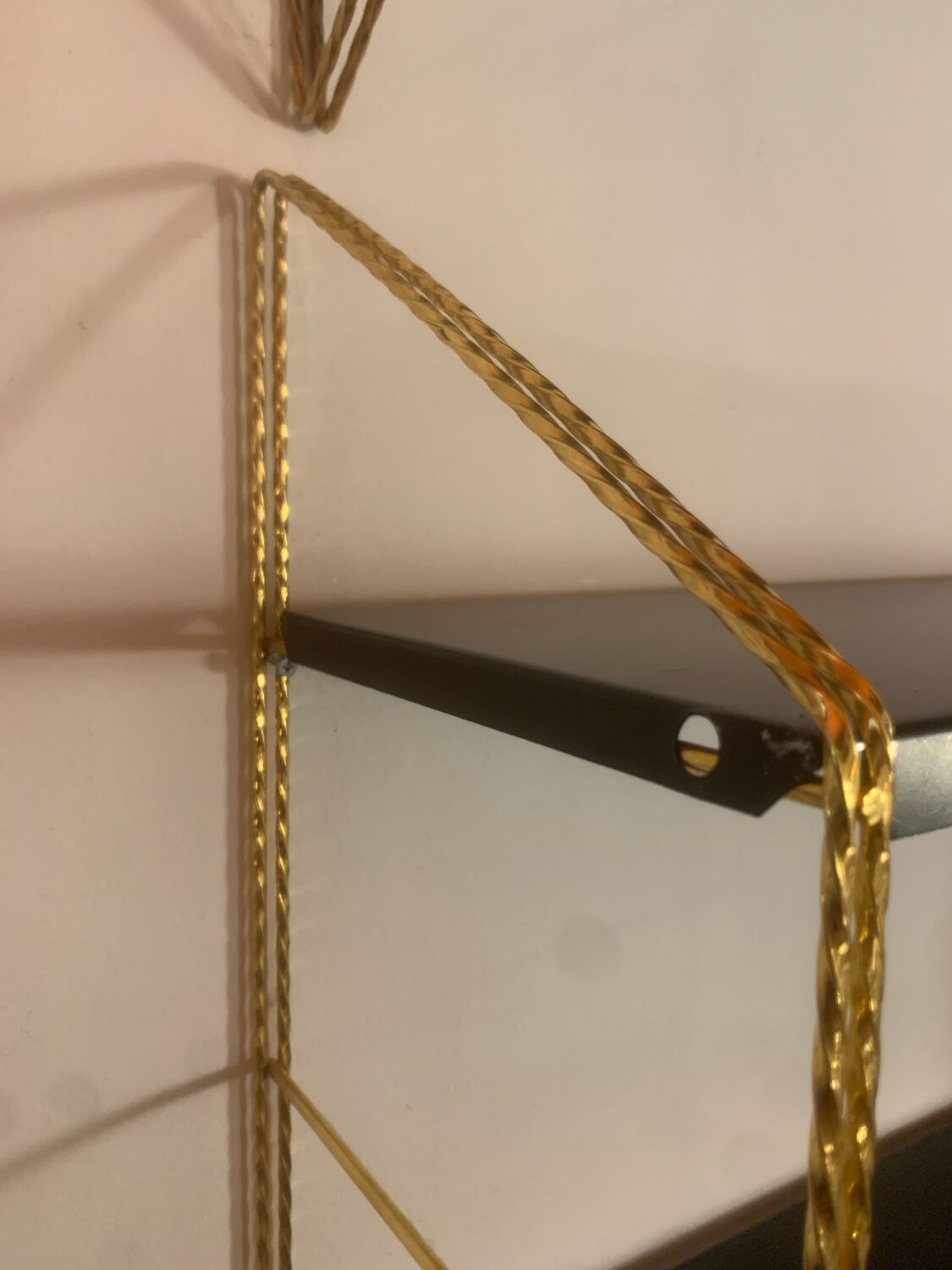 Vintage metal wall shelf