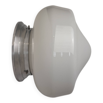 Antique ceiling light or vintage wall light in xl opaline