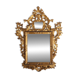 Antique leaded mirror – Gilded wood – Louis XV style – Spain 18th century
