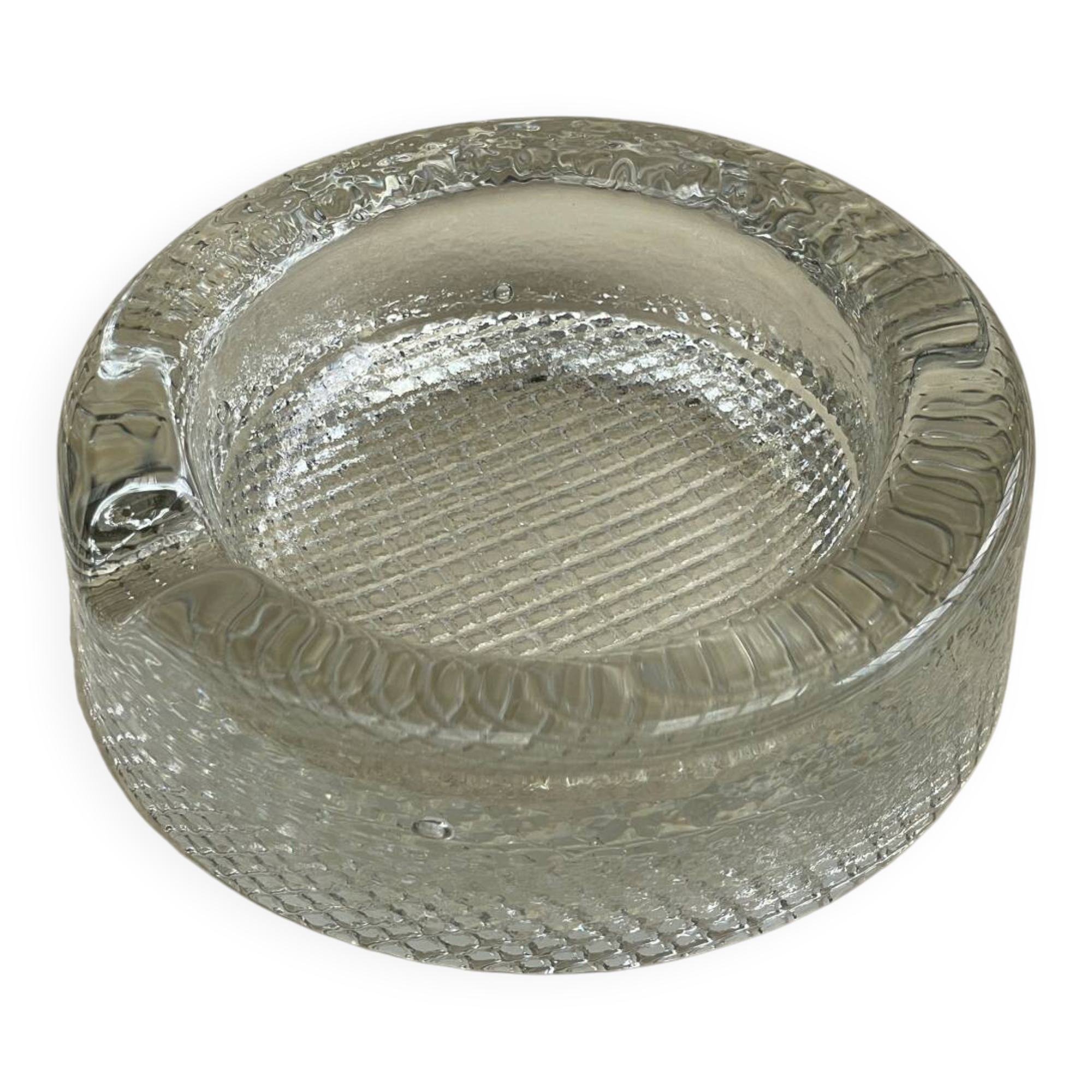 Vintage ashtray in brutalist glass/nordic design