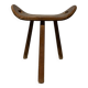 Vintage Wooden Brutalist Tripod Stool