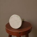 Vintage enameled ceramic soliflore vase, artisanal handmade pottery