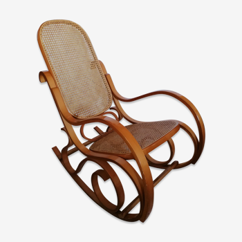 Rocking chair curved wood and canning