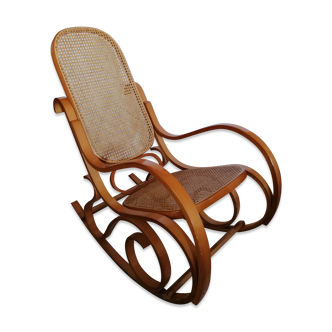 Rocking chair curved wood and canning