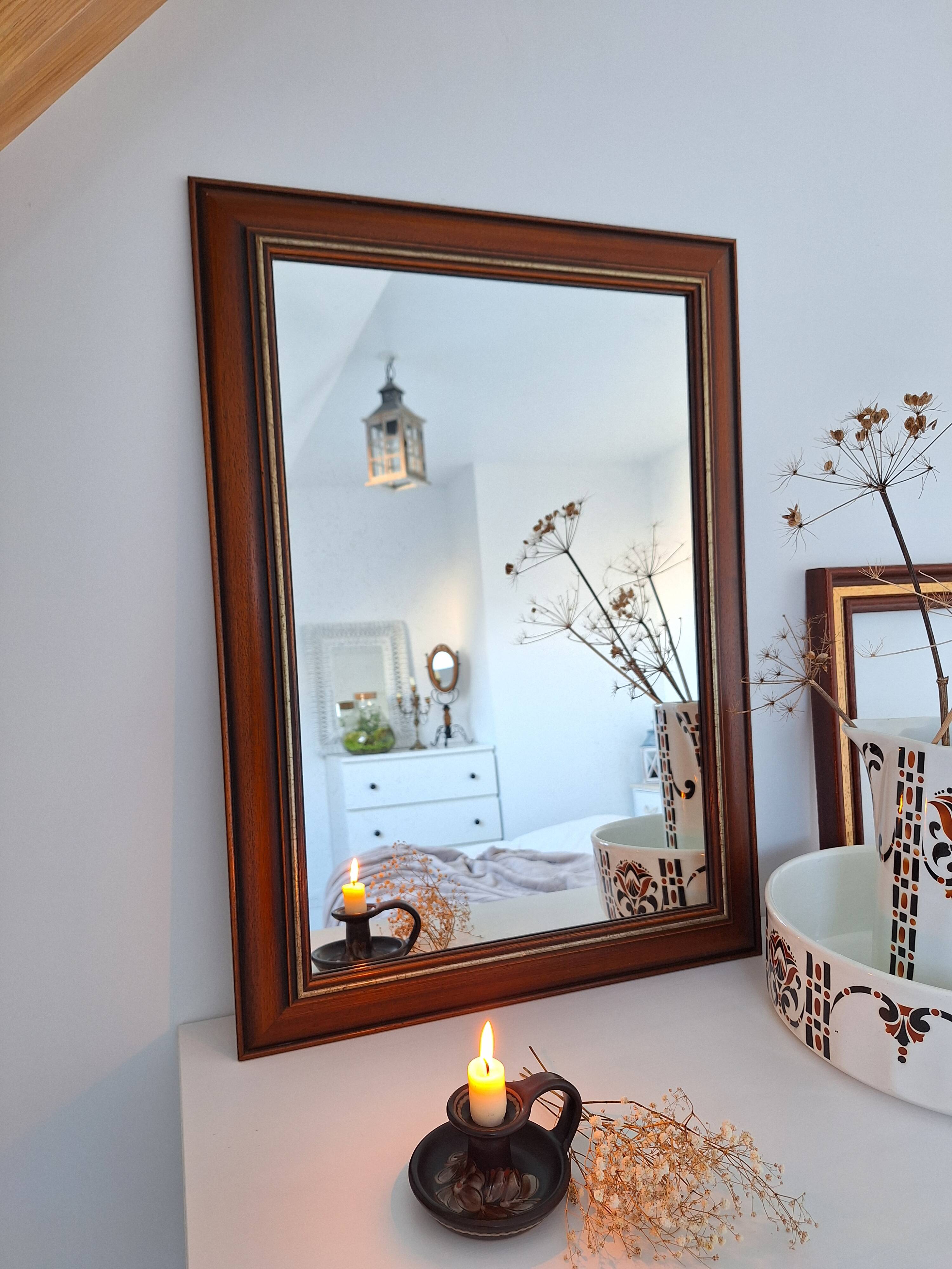 Vintage wooden mirror