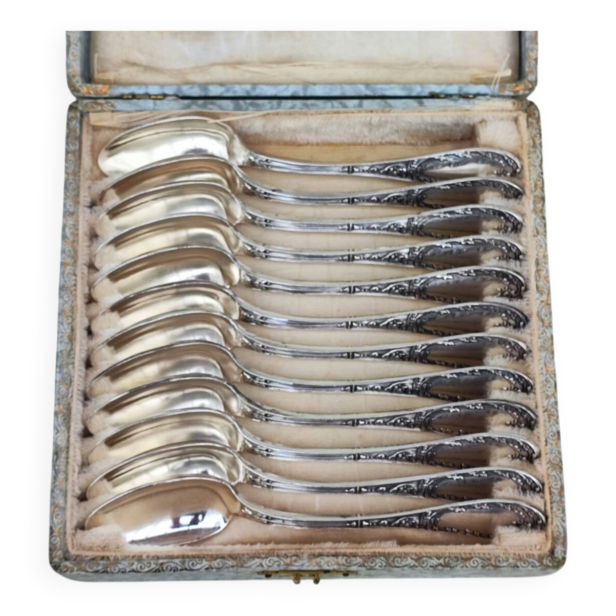 12 silver plated teaspoons