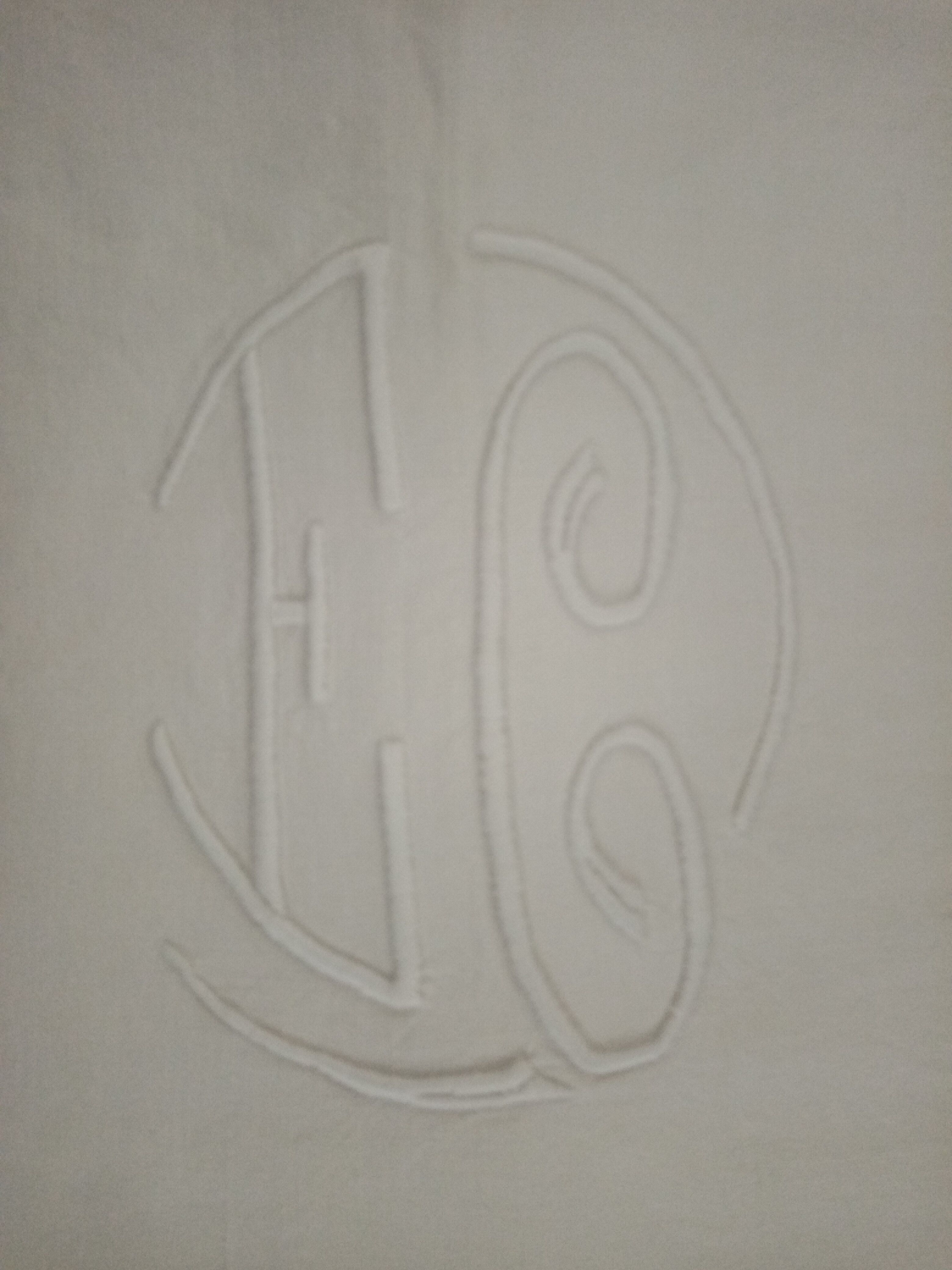 Old embroidered monogrammed sheet EC métis sheet 285 x 200 cm