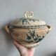 Vintage soup bowl in opaque porcelain from Gien - Glaieul model