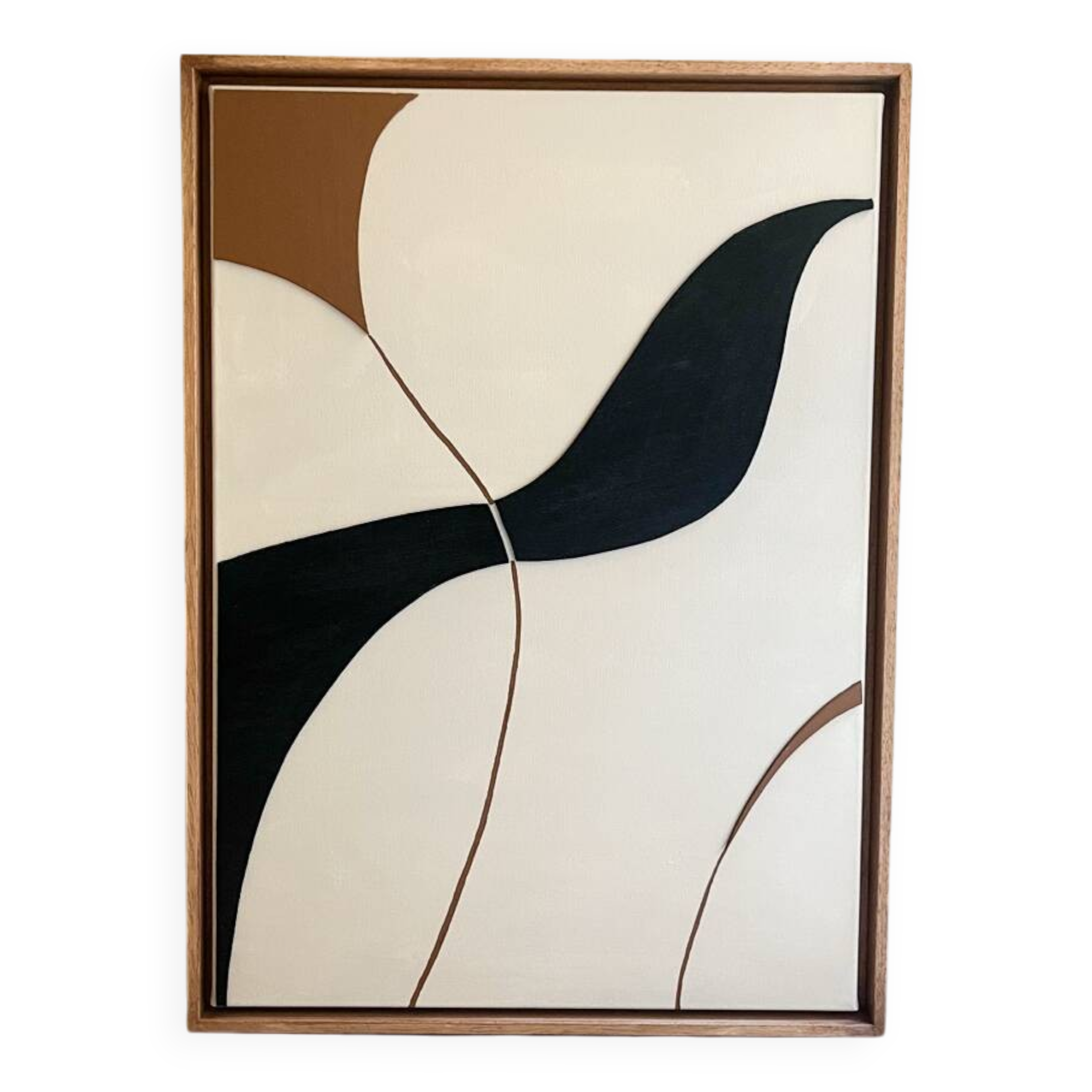Black and brown relief painting