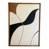 Tableau relief noir et marron